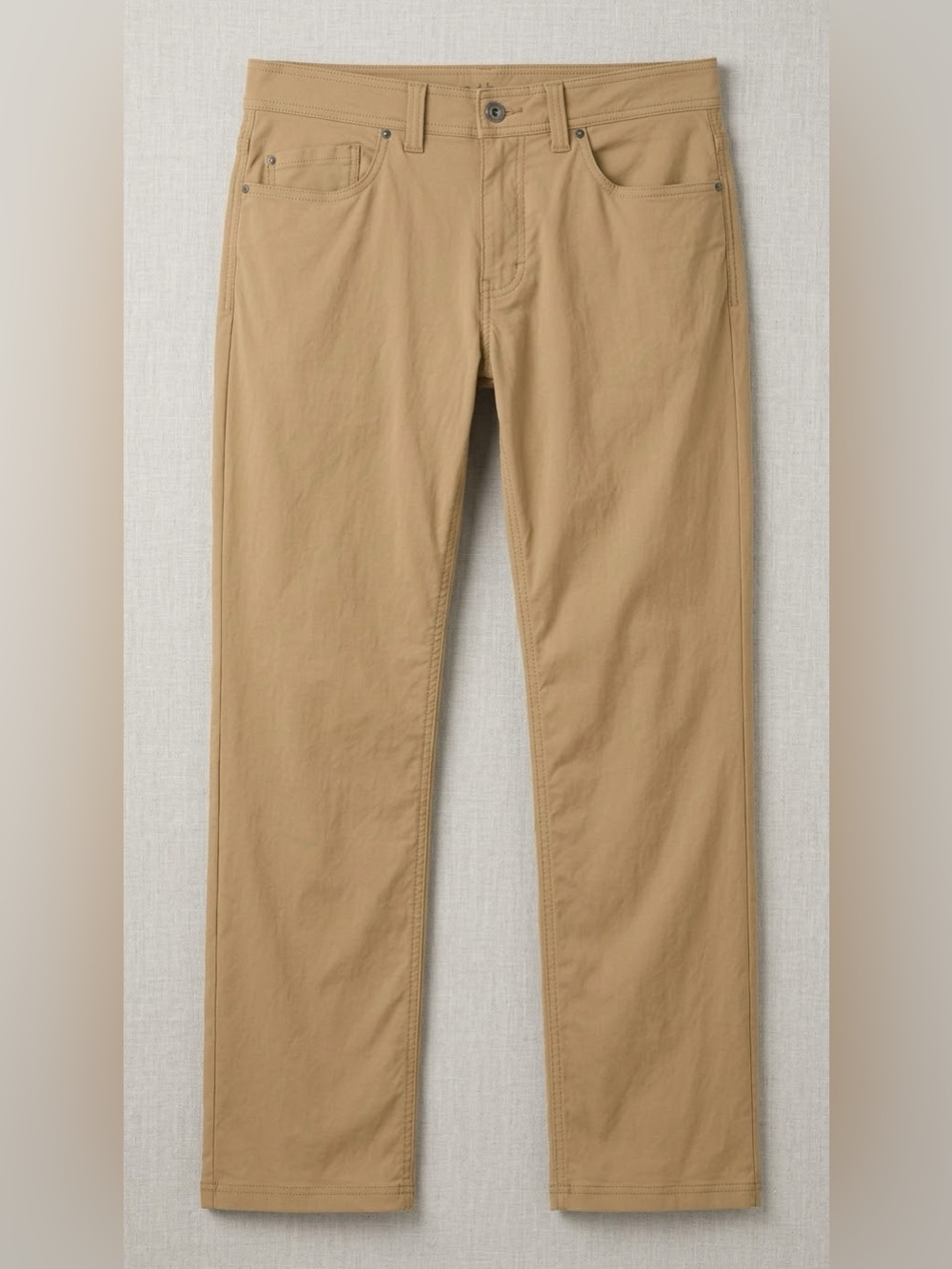 prAna Stretch Zion Pants Slim Fit Khaki Tan 34W x 32L